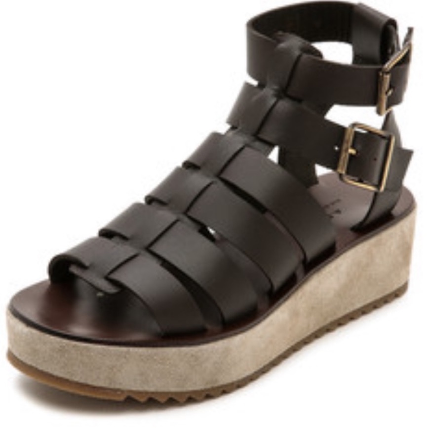A.P.C. Dark Brown Cesar Sandals 40